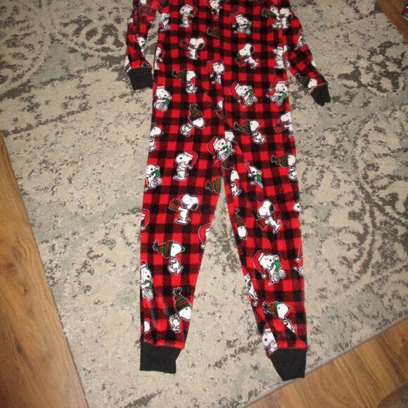 Munki Munki Peanuts “ Snoopy” Hooded Christmas 🤶 🎅🎄🥗🦌🎁 Onsie  M - Picture 4 of 4